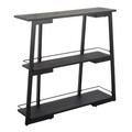 Converge Industrial Bookcase in Black Metal and Black Bamboo — product view