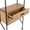 Lean Industrial Bookcase in Black Metal and Brown Wood — detail view (photo 2)