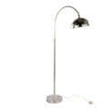 Emery 63.5" Contemporary Metal Floor Lamp in Polished Nickel and Clear K9 Crystal with White Metal Accents From Grandview Gallery — product view (photo 1)