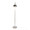 Emery 63.5" Contemporary Metal Floor Lamp in Polished Nickel and Clear K9 Crystal with White Metal Accents From Grandview Gallery — back view