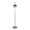 Emery floor lamp in Vintage Metal, Clear Crystal, back view, featuring metal design