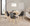 Robyn floor lamp in Natural Wood, Black Metal, White Linen, featuring wood frame