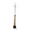 Robyn floor lamp in Natural Wood, Black Metal, White Linen, back view, featuring wood frame