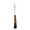 Robyn floor lamp in Walnut Wood, Black Metal, White Linen, back view, featuring wood frame