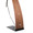 Robyn floor lamp in Walnut Wood, Black Metal, White Linen, close-up detail, featuring wood frame