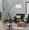 Robyn Mid-Century Modern Floor Lamp in Walnut Wood and Black Metal with White Linen Shade — lifestyle photo 3