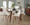 Robyn Mid-Century Modern Floor Lamp in Walnut Wood and Black Metal with White Linen Shade — lifestyle photo 6