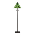 Ren 63" Traditional Floor Lamp in Oil Rubbed Bronze Metal with Green Glass — product view (photo 1)