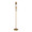 Marcel floor lamp in Gold Metal, Smokey Glass, side view, featuring glass design and metal design