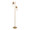 Marcel floor lamp in Gold Metal, Smokey Glass, product view, featuring glass design and metal design