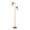 Marcel floor lamp in Gold Metal, Smokey Glass, close-up detail, featuring glass design and metal design