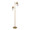 Marcel Glam/art Deco 62" Metal Floor Lamp in Gold Metal and Smokey Glass — back view