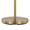 Marcel Glam/art Deco 62" Metal Floor Lamp in Gold Metal and Smokey Glass — detail view (photo 4)