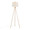 Tripod 61" Contemporary Metal Floor Lamp in Gold Metal and White Linen Shade — product view (photo 2)