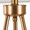 Tripod 61" Contemporary Metal Floor Lamp in Gold Metal and White Linen Shade — detail view (photo 2)