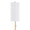 Bounty 62" Contemporary Metal Floor Lamp in Gold Metal with White Linen Shade From Grandview Gallery — detail view (photo 1)