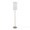 Bounty 62" Contemporary Metal Floor Lamp in Brushed Nickel with White Textured Linen Shade From Grandview Gallery — product view (photo 1)