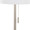 Bounty 62" Contemporary Metal Floor Lamp in Brushed Nickel with White Textured Linen Shade From Grandview Gallery — detail view