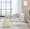 Cone floor lamp in Gold Metal, White Linen