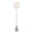 Cone 64" Contemporary Metal Floor Lamp in Brushed Nickel with White Linen Shade From Grandview Gallery — product view (photo 1)