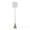 Cone 64" Contemporary Metal Floor Lamp in Brushed Nickel with White Linen Shade From Grandview Gallery — product view (photo 2)