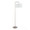 Puck 63" Contemporary Metal Floor Lamp in Brushed Nickel with White Linen Shade From Grandview Gallery — product view (photo 1)