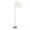 Puck 63" Contemporary Metal Floor Lamp in Brushed Nickel with White Linen Shade From Grandview Gallery — product view (photo 2)