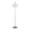 Puck 63" Contemporary Metal Floor Lamp in Brushed Nickel with White Linen Shade From Grandview Gallery — back view