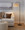 Puck 63" Contemporary Metal Floor Lamp in Oil Rubbed Bronze with Beige Linen Shade From Grandview Gallery — lifestyle photo 2
