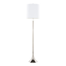 Marla floor lamp in Polished Nickel, Clear Crystal, White Linen, product view