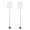 Marla floor lamp in Polished Nickel, Clear Crystal, White Linen, coordinated set view