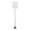 Marla floor lamp in Polished Nickel, Clear Crystal, White Linen, product view