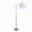 Casper floor lamp in Gold Metal, Off-white Linen, side view