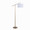 Casper floor lamp in Gold Metal, Off-white Linen, back and side view