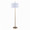 Casper 69" Contemporary Metal Floor Lamp in Gold Metal with Off-white Linen Shade From Grandview Gallery — front view