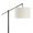 Casper floor lamp in Matte Black Metal, Natural Linen, close-up detail