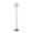 Casper floor lamp in Brushed Nickel, Off-white Linen, back view