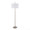 Casper floor lamp in Brushed Nickel, Off-white Linen, front view