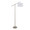 Casper 69" Contemporary Metal Floor Lamp in Brushed Nickel with Off-white Linen Shade From Grandview Gallery — rear three-quarter view