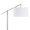 Casper 69" Contemporary Metal Floor Lamp in Brushed Nickel with Off-white Linen Shade From Grandview Gallery — detail view (photo 1)