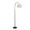 April floor lamp in Oil Bronze Metal, Natural Linen, back and side view