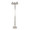 Willow floor lamp in Polished Nickel, White Marble, Clear Crystal, back view, featuring marble design and metal design