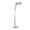 Willow floor lamp in Polished Nickel, White Marble, Clear Crystal, back and side view, featuring marble design and metal design