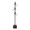 Bento floor lamp in Black Metal, Walnut Wood, White Shade, side view, featuring metal design and wood design