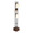 Bento floor lamp in Black Metal, Walnut Wood, White Shade, product view, featuring metal design and wood design