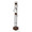 Bento floor lamp in Black Metal, Walnut Wood, White Shade, back and side view, featuring metal design and wood design