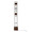 Bento floor lamp in Black Metal, Walnut Wood, White Shade, back view, featuring metal design and wood design