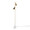 Cone 65" Glam Metal Floor Lamp in Brushed Gold Metal with White Faux Marble Metal Base — product view (photo 1)