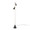 Cone floor lamp in Plated Nickel, Black Faux Marble, product view, featuring marble design and metal design