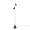 Cone 65" Contemporary Metal Floor Lamp in Plated Nickel with A Black Faux Marble Metal Base — product view (photo 2)